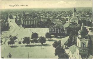 1933 Nagykőrös, Piac tér, templomok