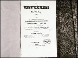 1817 Rézmetszészetnek műtana c. könyvből 3 oldal másolata, az egyiken a szerszámok láthatók, 3 db NEGATÍV Kotnyek Antal (1921-1990) budapesti fotóriporter hagyatékából, 6x6 cm