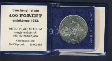 1983. 100Ft "Széchenyi" T:BU Eredeti tokban, tanúsítvánnyal!