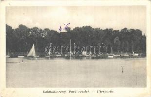 1939 Balatonberény, part, csónakok