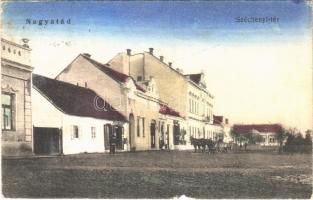 1929 Nagyatád, Széchenyi tér, üzletek. Grasselly László kiadása (b)