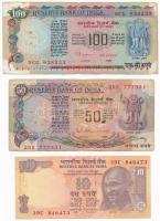 India 1985-1990. 50R + 1985-1990. 100R + 2015. 10R T:III ly. India 1985-1990. 50 Rupees + 1985-1990. 100 Rupees + 2015. 10 Rupees C:F holes