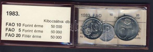 1983. 20f + 5Ft + 10Ft "FAO" T:BU Eredeti tokban, tanúsítvánnyal!