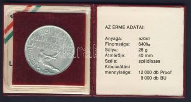 1984. 500Ft Ag "Olimpia" T:BU Csak 8000db! Eredeti tokban, tanúsítvánnyal!