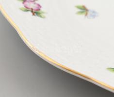 Herendi Eton mintás porcelán süteményes tányér, kézzel festett, jelzett, apró kopásnyomokkal, hajszá...