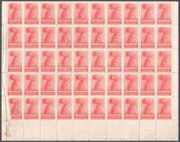 1928 Magyar hét propaganda levélzáró gumi nélküli 100 db-os ív