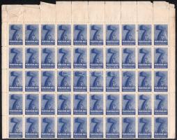 1928 Magyar hét propaganda levélzáró gumi nélküli 100 db-os ív, 1 bélyeg szakadt