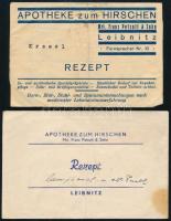cca 1940 2 db osztrák (Leibnitz) recept boríték, mindkettő recepttel