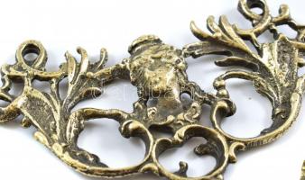 Öntött réz díszítések, bútor veretek 5 db