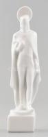 Herendi porcelán figura (Szent Imre?), fehér mázas, jelzett (mélynyomás), apró kopásnyomokkal, m: 10 cm