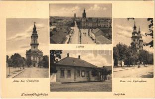 Kiskunfélegyháza, Petőfi-ház, Római katolikus ótemplom és új templom, látkép
