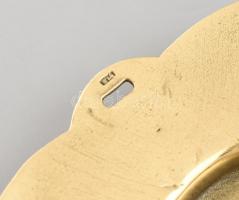 Art deco réz kávés készlet. Kiöntő alátéttel,pohártartók üvegbetét nélkül, alátéttel