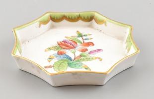 Herendi Viktória mintás tálka. Kézzel festett, jelzett. kopással. d: 11 cm