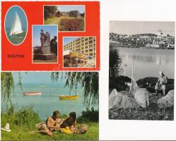 50 db MODERN magyar város képeslap: Balaton / 50 modern Hungarian town-view postcards: Balaton