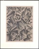 Ruzicskay György (1896-1993): Illusztráció a Szerelemkeresőből. Algrafia, papír, jelzett az algrafián, paszpartuban, 26×19 cm