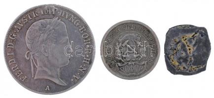 Vegyes: Ausztria 1842A 20kr Ag "V. Ferdinánd" (fülnyom) + Szovjetunió 1923. 10k Ag + Auszt...