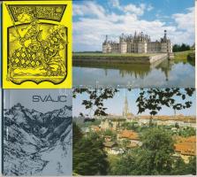 5 db MODERN külföldi képeslapfüzet egyenként 12 képeslappal / 5 modern European postcard booklets with 12 postcards each