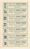 Dunaföldvár 1930. "Egyesült Dunaföldvári Takarékpénztár és Hitelbank Részvénytársaság" 5db...