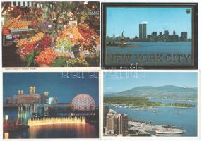 35 db MODERN Amerikai és Kanadai város képeslap / 35 modern American (USA) and Canadian) town-view postcards