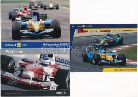 5 db MODERN motívum képeslap: versenyautók, Forma-1 / 5 modern motive postcards: racing cars