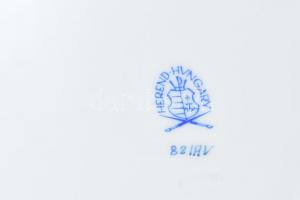 Herendi zöld Appponyi mintás kínáló tál Fortuna Restaurant egyedi festéssel. Kézzel festett, jelzett...