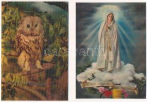 4 db MODERN 3D dimenziós motívum képeslap / 4 modern dimensional (3D) motive postcards