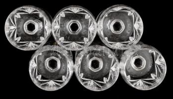 6 db kristály boros boros pohár. hibátlanok 21 cm