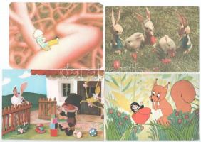 25 db MODERN motívum képeslap: mese, báb és rajzfilm / 25 modern motive postcards, cartoons, puppet ...