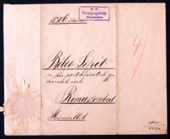 1882 Postamesteri vizsgabizonyítvány 1 ft okmánybélyeggel