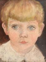 Szőnyi (Steidl) Jenő Gyerekportré. Olaj, vászon, jelzés nélkül, keretben, 22×17 cm