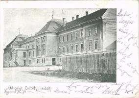 1900 Csíkgyimes, Csík-Gyimes, Ghimes; vasútállomás / railway station (szakadás / tear)