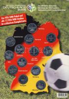 NSZK 2006. "Labdarúgó VB" 13db klf ffém emlékérem a résztvevő stadionok motívumaival, sorszámozott emléklapon T:BU