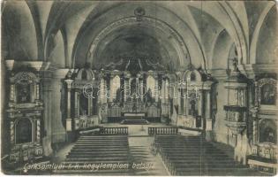 1908 Csíksomlyó, Sumuleu Ciuc; Kegytemplom belseje. Szabó Jenő fényképész kiadása / pilgrimage church, interior (r)