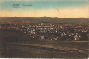 1918 Feketehalom, Zeiden, Codlea; Totalansicht / látkép / general view (Rb)