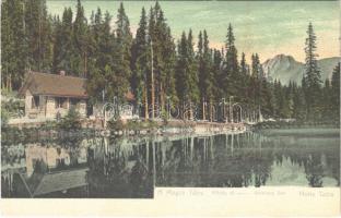 Tátra, Magas Tátra, Vysoké Tatry; Miklós tó és őrház / lake, forestry house. F. Pietschmann 933. 1902.