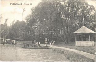 Félixfürdő, Baile Felix; Halas tó, Rigó csónak, pavilon / lake, boat, pavilion