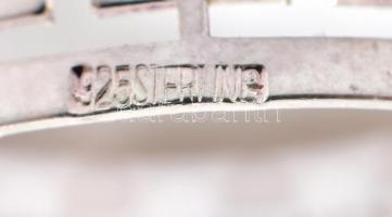 6+1 db ezüst (Ag) szalvétagyűrű díszdobozban. Jelzett, össz nettó 42 g