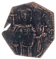 Bizánci Birodalom ~XII-XIII. század Br érme (0,98g) T:2- rep. Byzantine Empire 12th-13th century Br coin (0,98g) C:VF cracked