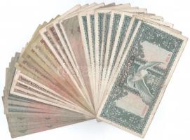 1930-1946. 33db-os Pengő bankjegytétel, közte 1945. 10.000.000P alacsony sorszámmal "O348 00004...