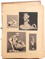 cca 1900-1910 La décoration, több mint 80 db szecessziós, részben japonizáló fekete-fehér és színes ...