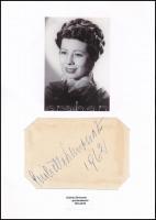 Giulietta Simionato (1910-2010) olasz mezzoszoprán énekesnő aláírása papírlapon / autograph signature