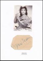 Virginia Zeani (1925-) opera-énekesnő aláírása papírlapon