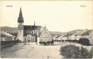 Bártfa, Bardiov, Bardejov; Fő tér, régi városháza. Salgó Mór kiadása / main square, old town hall (EK)