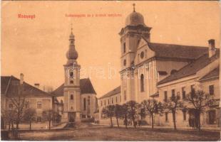 1909 Rozsnyó, Roznava; Székesegyház és a barátok temploma. Búly János kiadása / cathedral, church (fa)