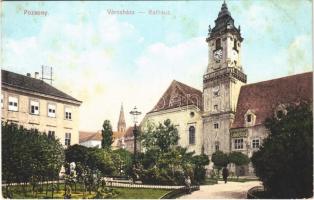 1909 Pozsony, Pressburg, Bratislava; Városháza / Rathaus / town hall (fl)