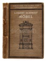 Schmidt, Robert: Möbel. Ein Handbuch für Sammler und Liebhaber. Berlin, 1916, Richard Carl Schmidt & Co. Kiadói egészvászon kötés, gerince sérült, kopottas állapotban.