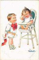1923 Children art postcard. Amag Nr. 363. s: Asta Drucker