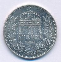1914KB 1K Ag "Ferenc József" T:1-,2 Adamo#K5.1