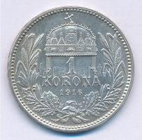 1916KB 1K Ag "Ferenc József" T:1- kis patina Adamo#K5.1