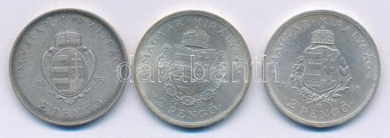 1935. 2P Ag "Pázmány" + 1935. 2P Ag "Rákóczi" + 1936. 2P Ag "Liszt Ferenc&q...